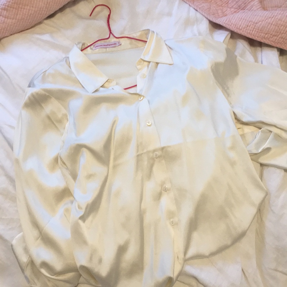 Pearl Satin Button Up - Picture 5 of 7